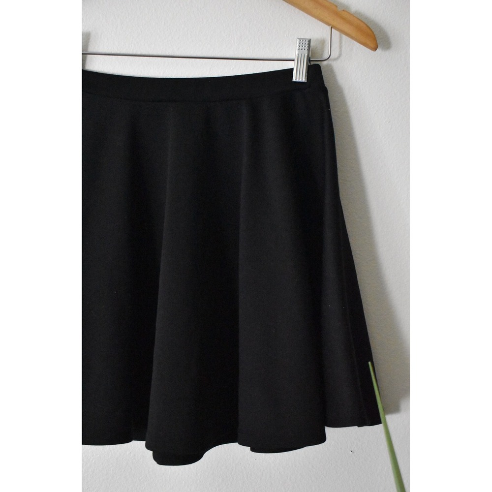 Made By Johnny Skater Skirt Women Medium Black Modern High Waist Mini Flared - Picture 3 of 7
